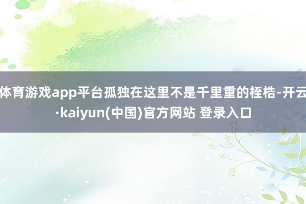 体育游戏app平台孤独在这里不是千里重的桎梏-开云·kaiyun(中国)官方网站 登录入口