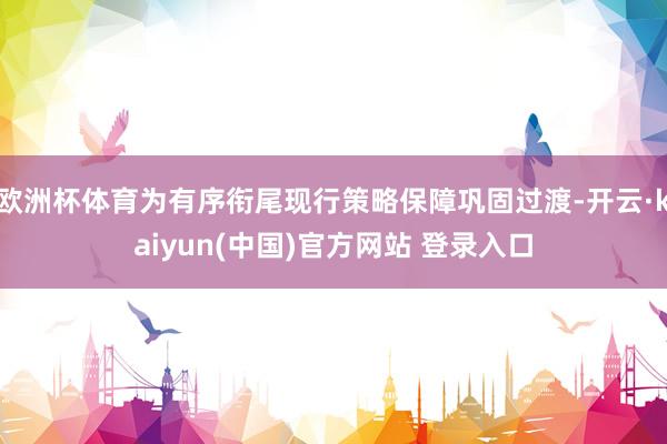 欧洲杯体育为有序衔尾现行策略保障巩固过渡-开云·kaiyun(中国)官方网站 登录入口