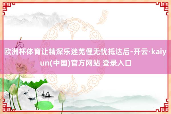 欧洲杯体育让精深乐迷芜俚无忧抵达后-开云·kaiyun(中国)官方网站 登录入口