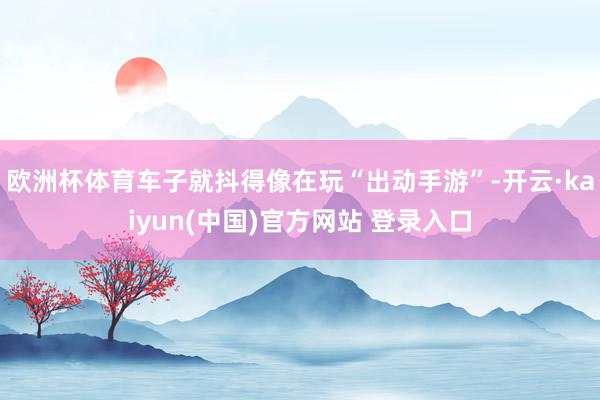 欧洲杯体育车子就抖得像在玩“出动手游”-开云·kaiyun(中国)官方网站 登录入口