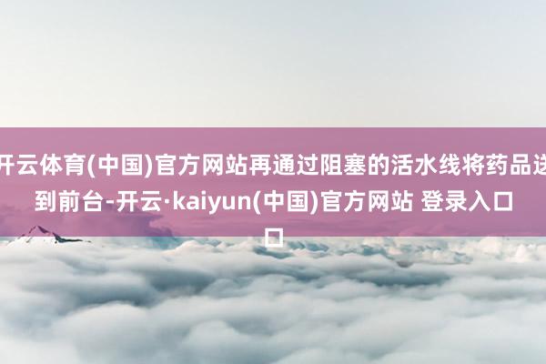 开云体育(中国)官方网站再通过阻塞的活水线将药品送到前台-开云·kaiyun(中国)官方网站 登录入口